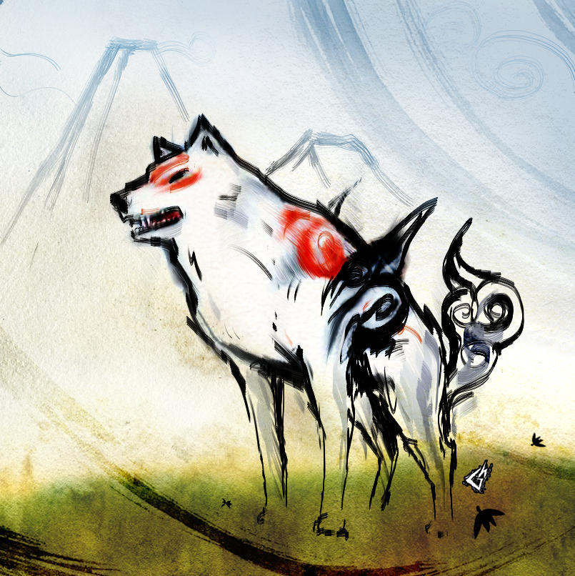 Okami Sketch 10 by GAVade on DeviantArt