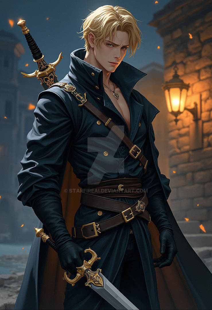 Handsome Rogue roaming the streets by StarfireAI on DeviantArt