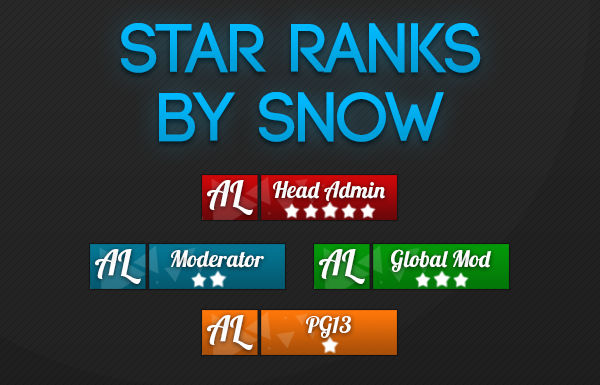 Star Ranks Ranks Usergroup Ranks | Star Ranks by SupaScimmy on DeviantArt
