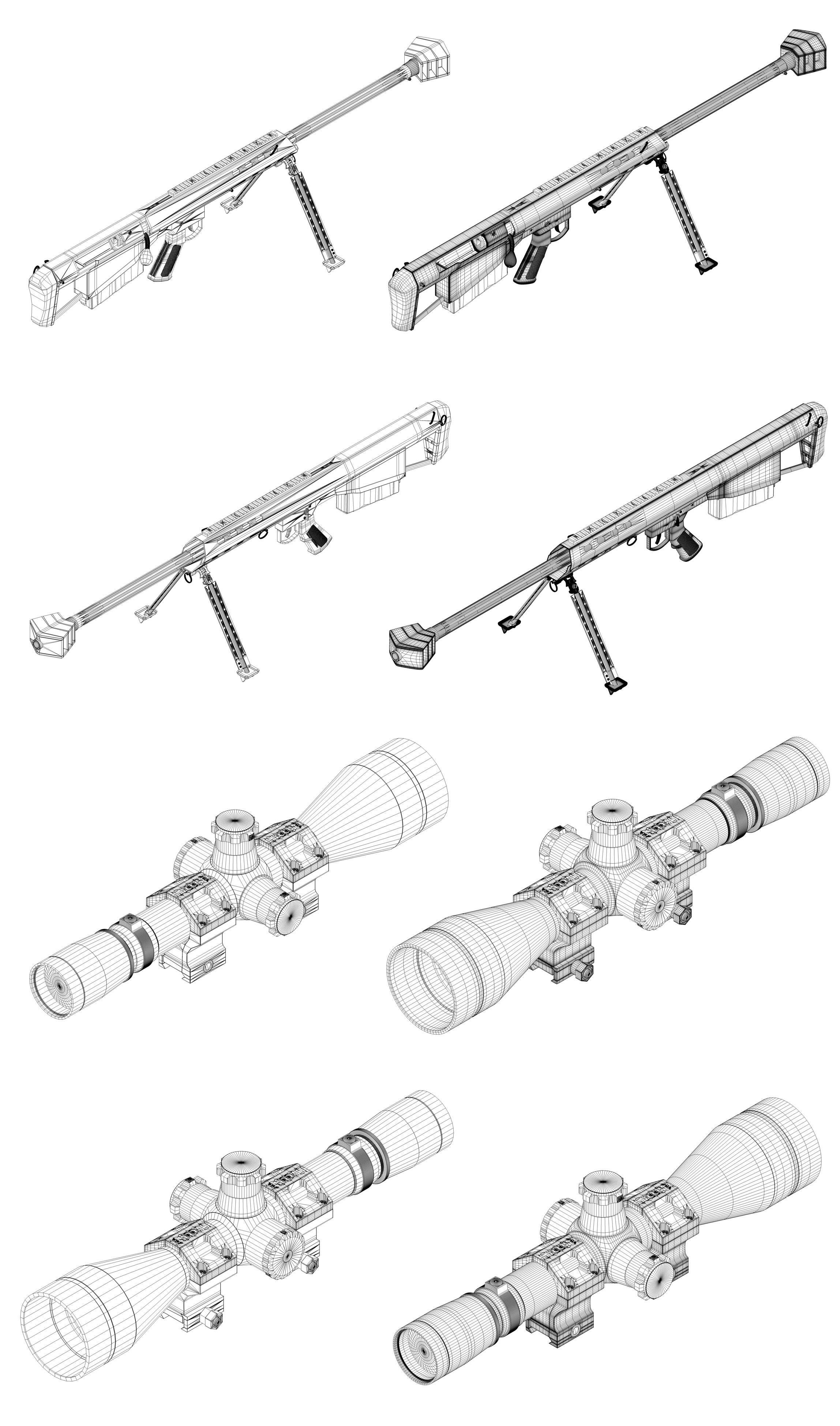 Barrett M95 Wire frame