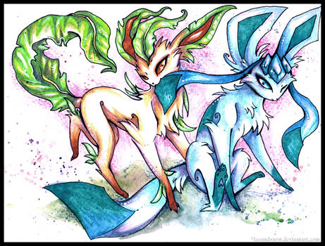 Leafeon and Glaceon