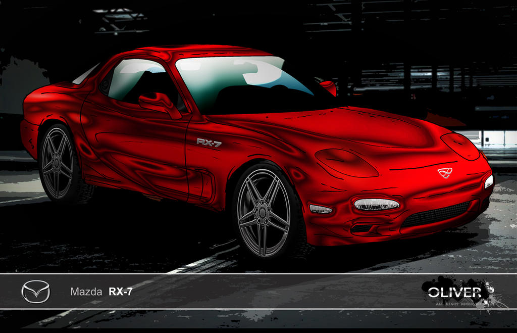 Red Cartoon Rx7 Cars - Mazda RX-7 by THEartsoliver on DeviantArt