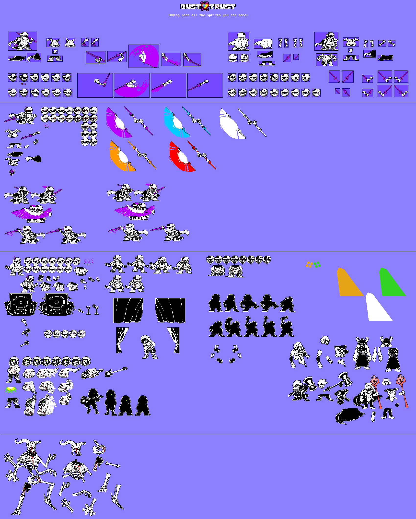 Dust Sans spritesheet by Moishma on DeviantArt