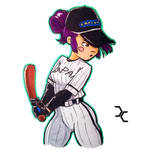 Ninja Baseball Batgirl by DrClosure