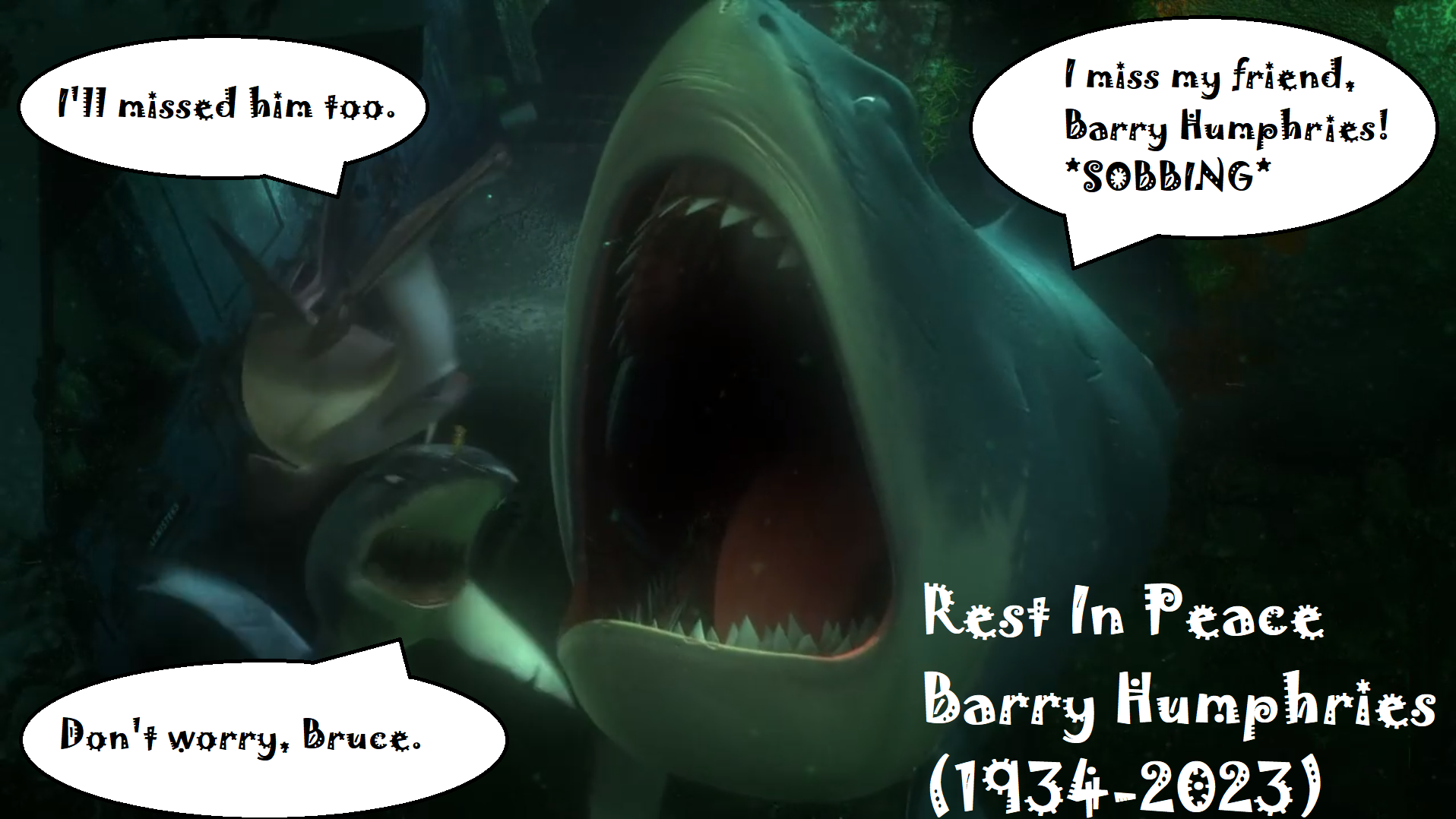 RIP Barry Humphries 1934-2023 by ChristopherBland on DeviantArt