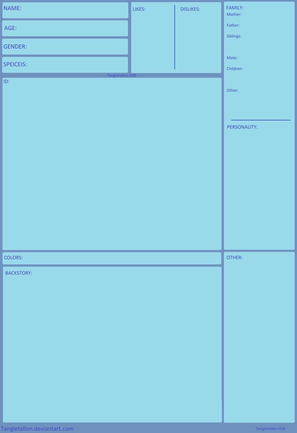 Serial Refrence Blue Blue Reference Sheet by Tangletallon on DeviantArt