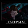 Commander Shepard's facepalm