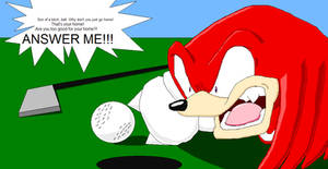 Knuckles Playing Golf