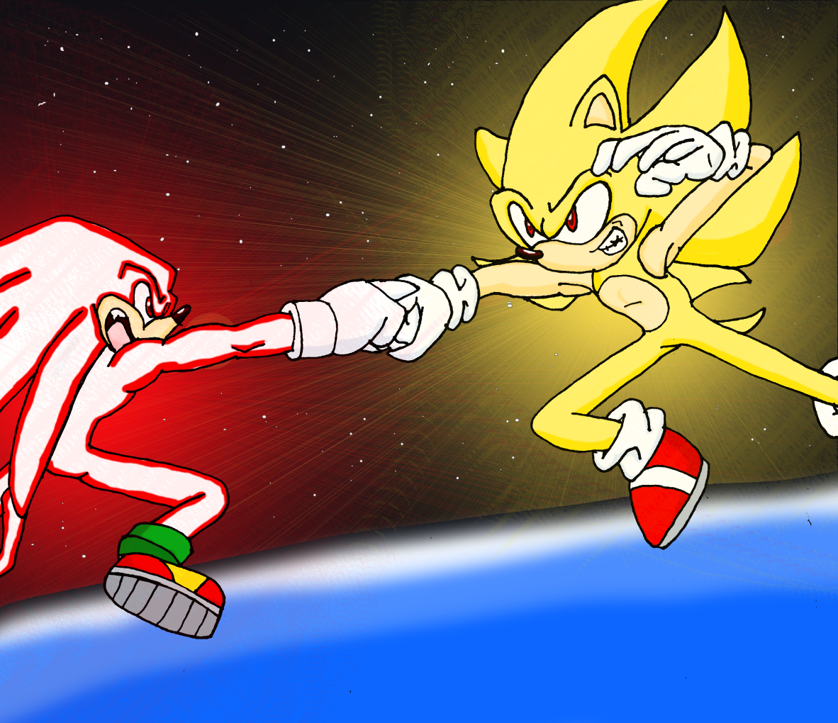 Super Sonic 2 vs Hyper Sonic by ChaoticPrince7 on DeviantArt