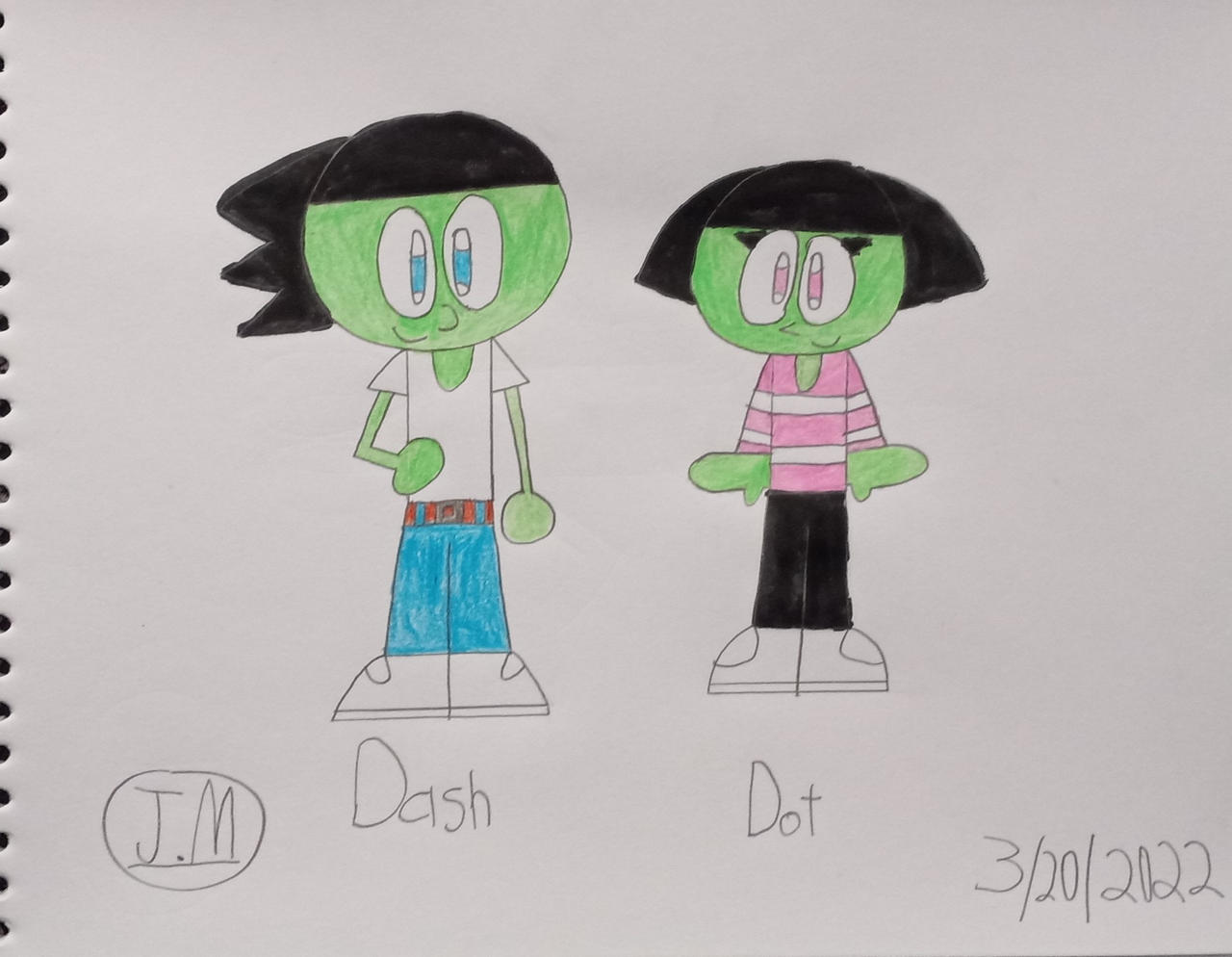 Dash Works Deviantart Dash and Dot in my style by MarioBlueArts on DeviantArt