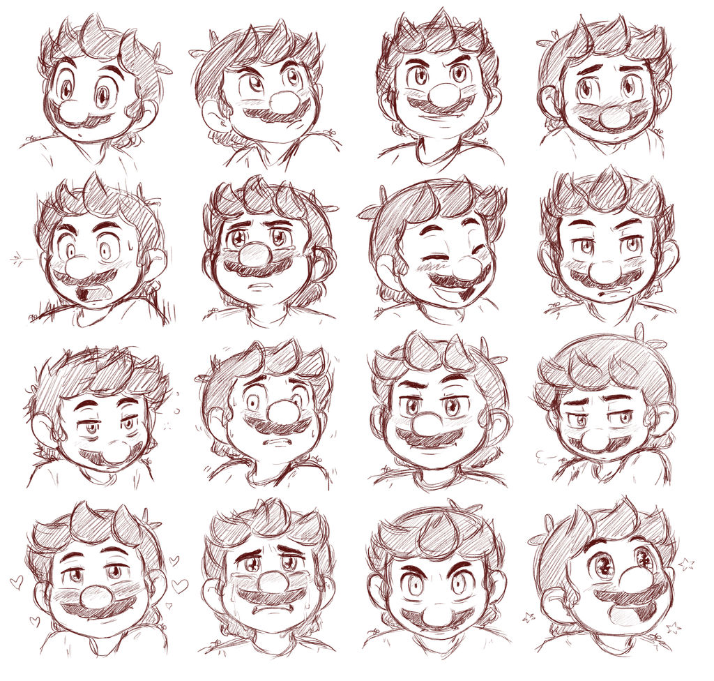 Mario expressions! by AriaPianissima on DeviantArt