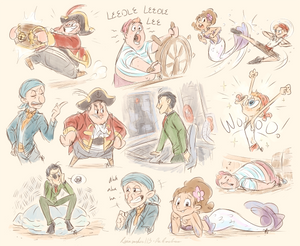 Pirate AU sketch dump