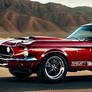 Red Ford Shelby GT Mustang Muscle Car and a Hotty