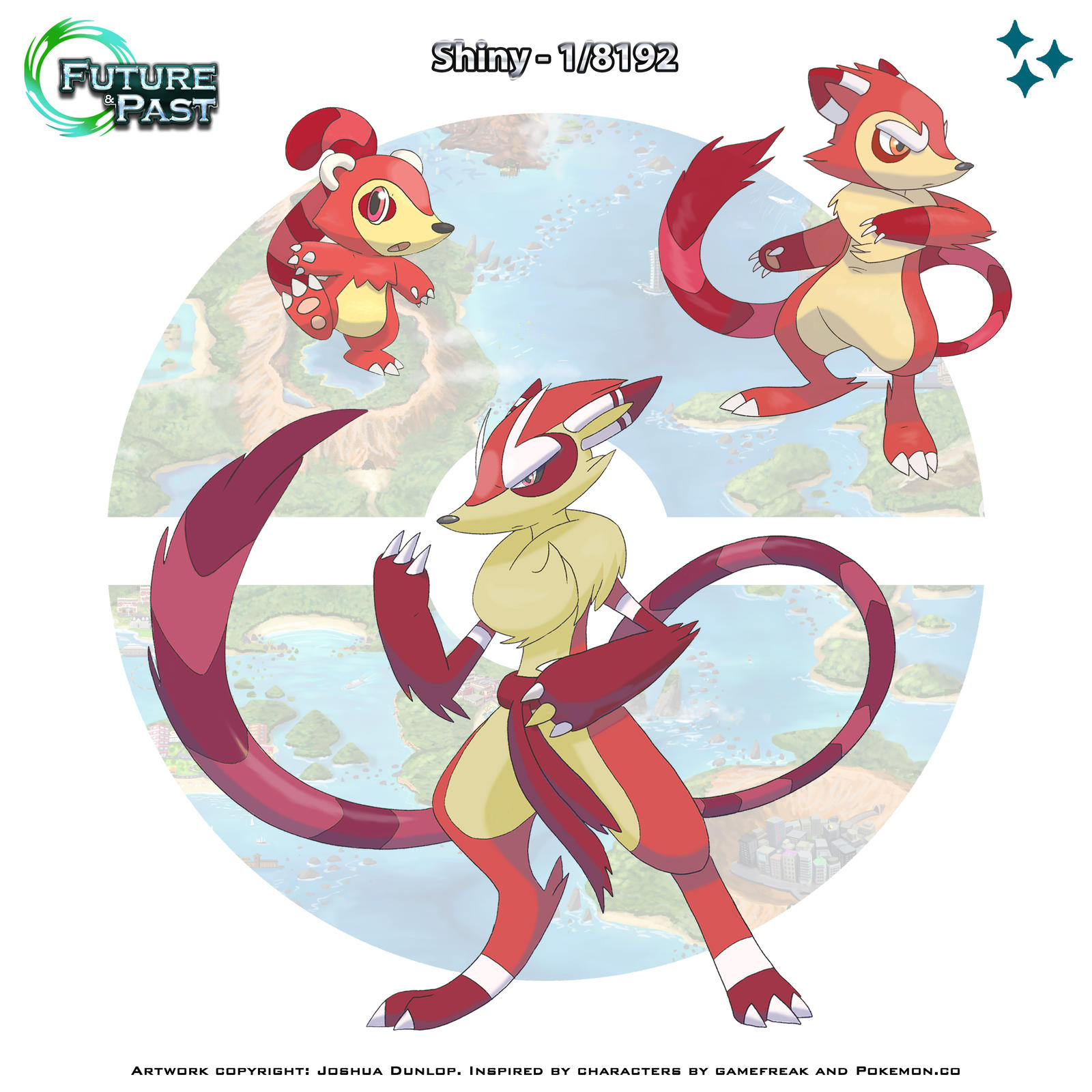 6. Fakemon - Fire Starters Shiny by JoshuaDunlop on DeviantArt