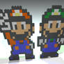 Mario and Luigi Lego Mosaics