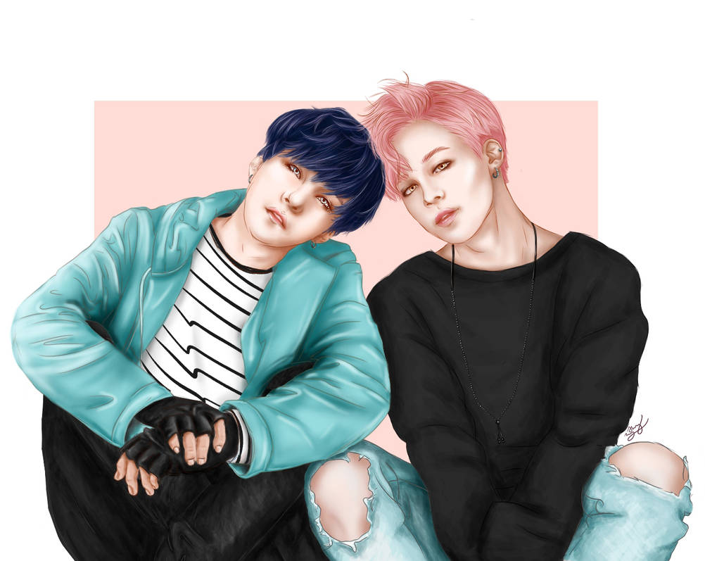 {BTS} Min Yoongi + Park Jimin by kayemmjayy on DeviantArt
