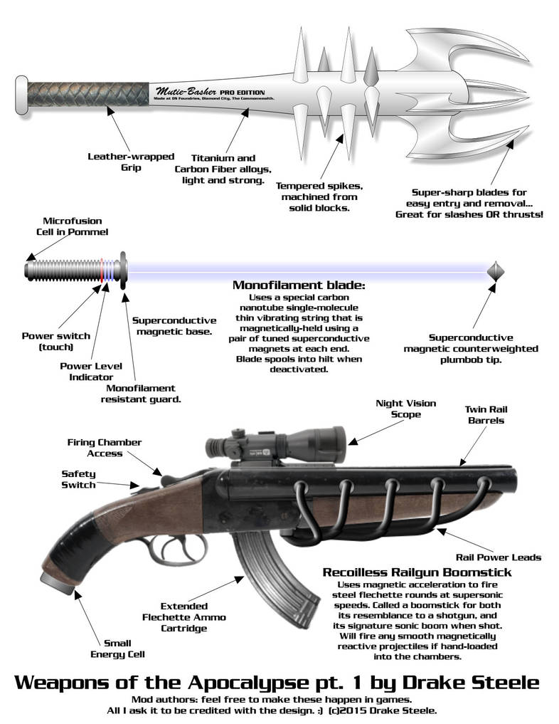 Apocalipses Tools Weapons Of The Apocalypse by drakesteele on DeviantArt