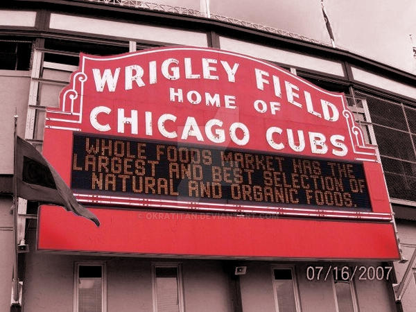 Wrigley Field Sign by okratitan on DeviantArt