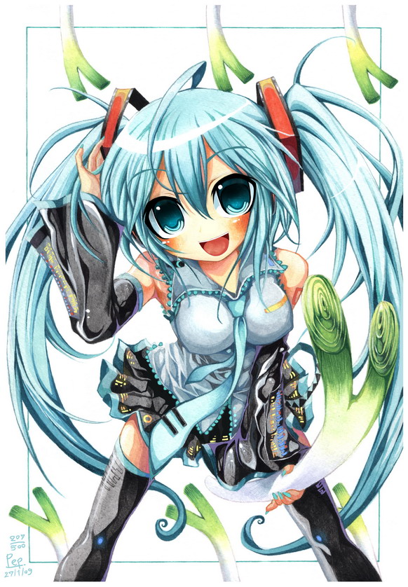 Hatsune Miku Fanart by emperpep