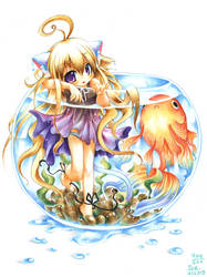 Catgirl with a Goldfish