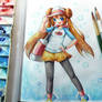 Pokemon Rosa watercolor sketch