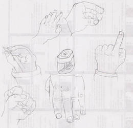 School sketches - 2 - hands