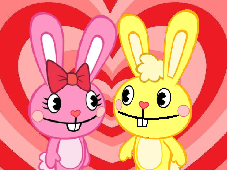 Cudless Cuddles X Cuddy (Happy Tree Friends Art) by PinkStupa2011 on DeviantArt