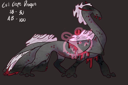 OPEN AUCTION - Evil Crepe Dragon