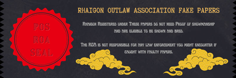 Rhaigon Outlaw Association Fake Papers