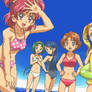 PreCure5 in swimsuits