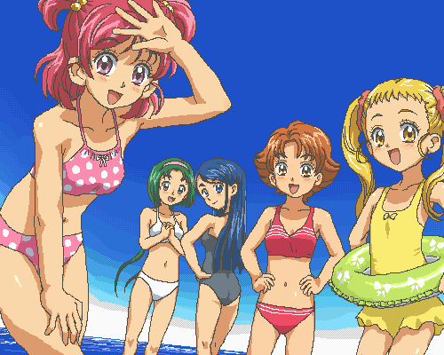 PreCure5 in swimsuits