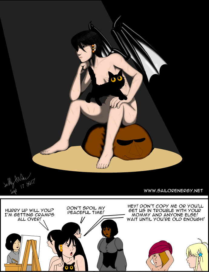 53 Theme Ch: Deep in Thought (censored by a cat) by SailorEnergy