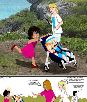 Energeia's family goes out for a stroll