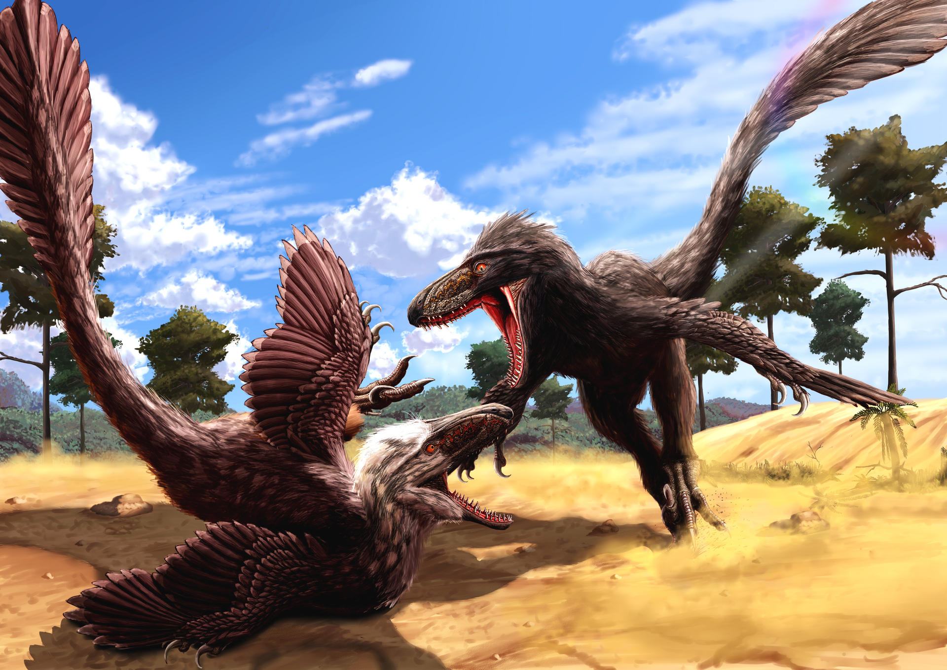 Death-struggle Two Raptors by Anuperator on DeviantArt