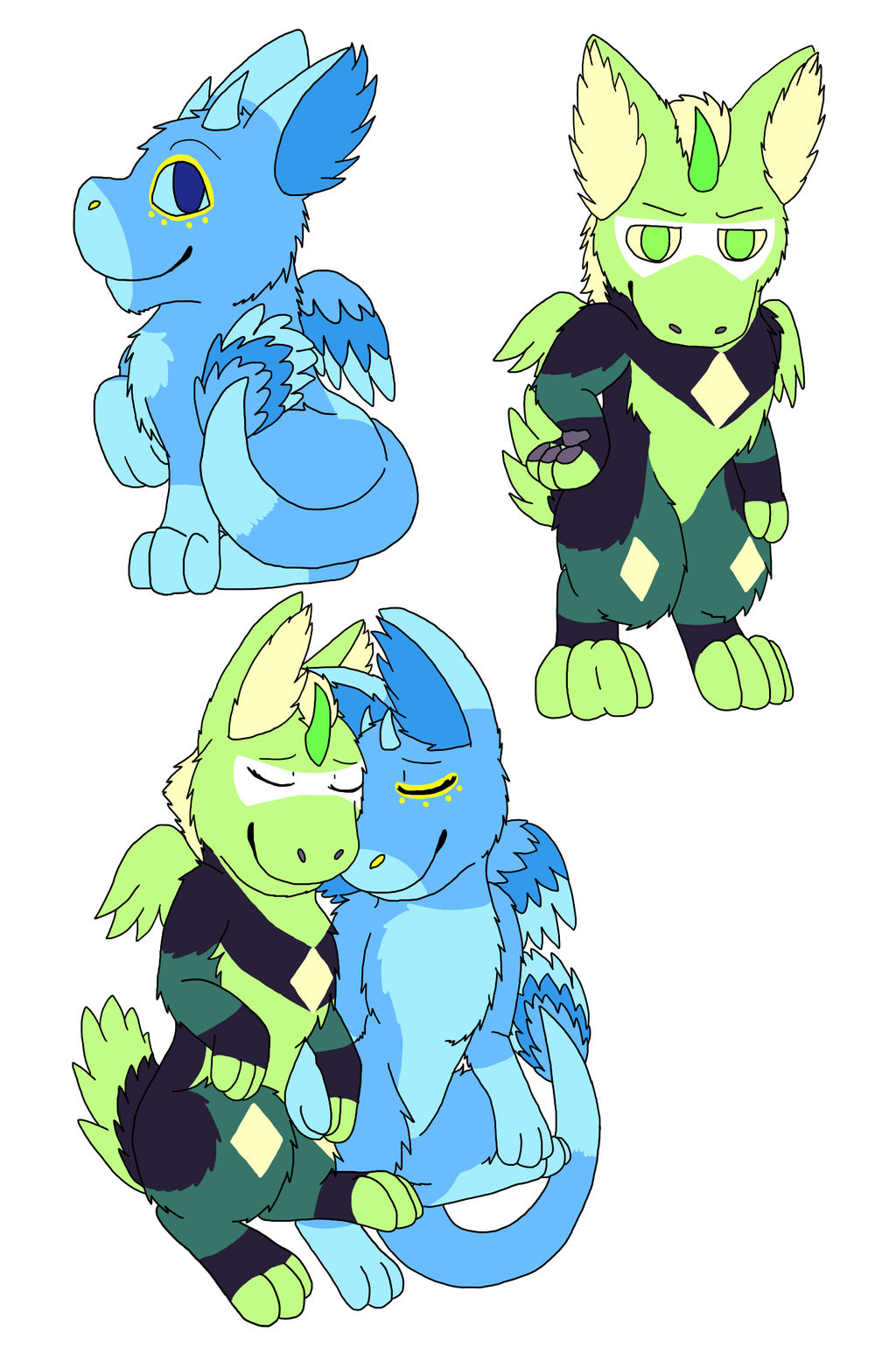 Chibi Dutch Angel Dragons by rexyplexy on DeviantArt
