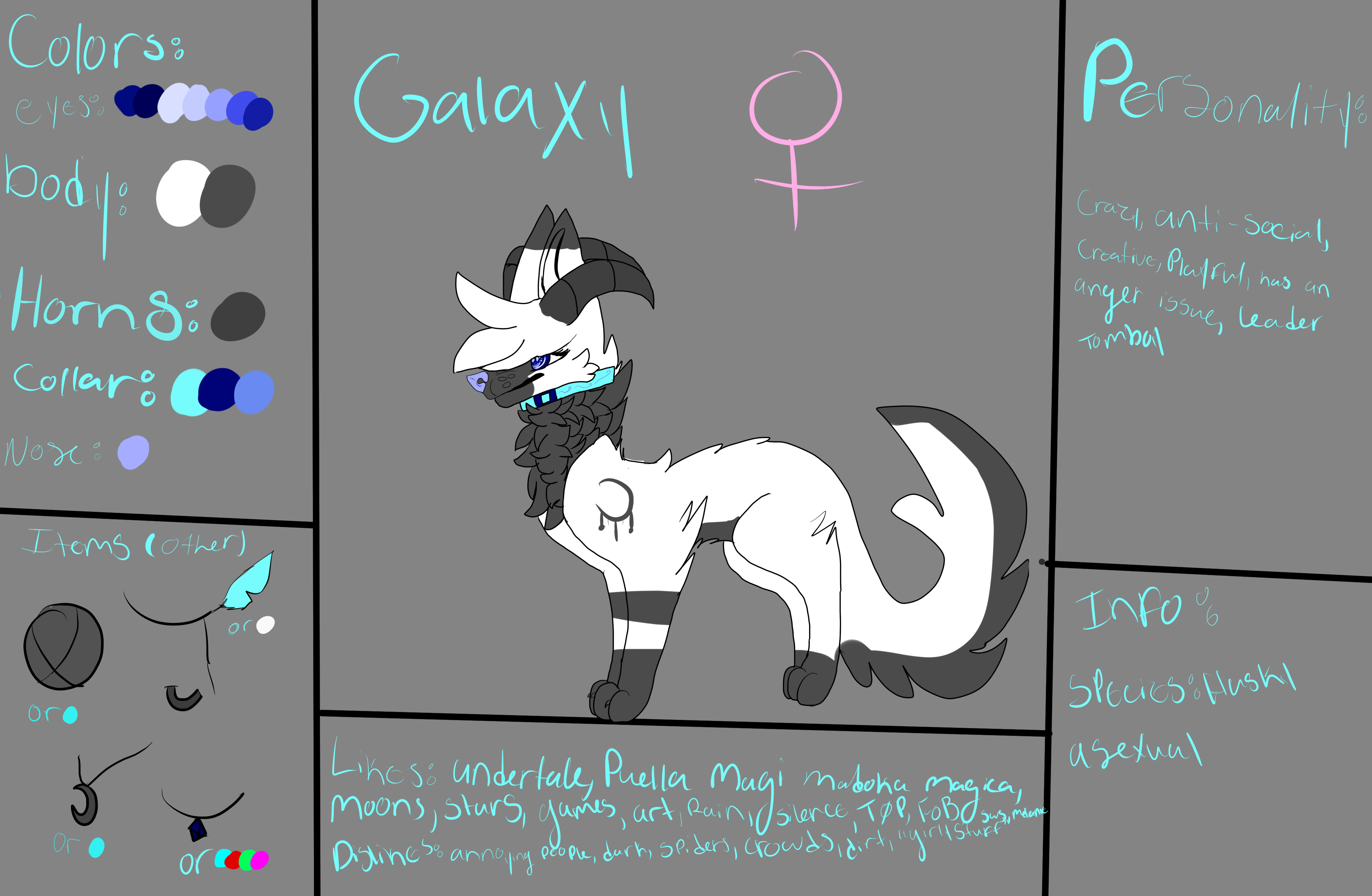 Galaxy Fursona reference (redesigned)