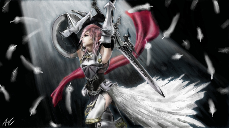 lightning farron (final fantasy and 2 more) drawn by monori_rogue