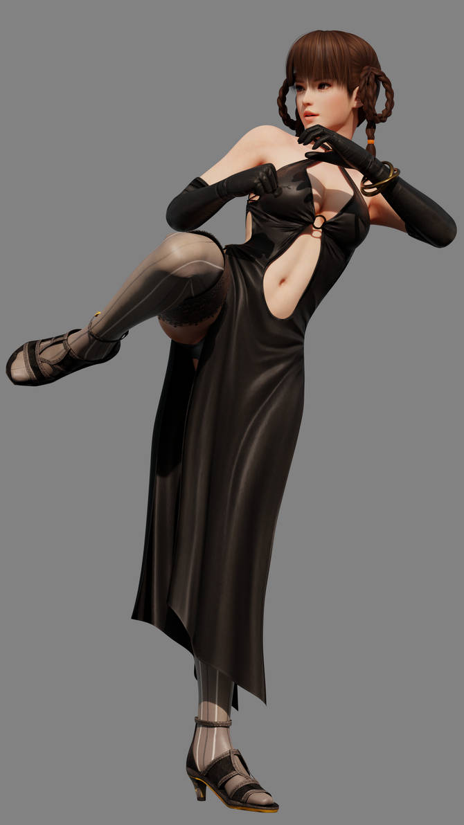 Leifang Black Dress Render