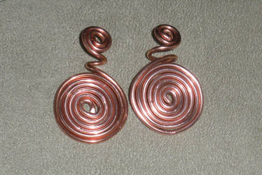 Copper Coil Earring pieces