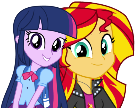 Twilight Sparkle And Sunset Shimmer by NateSavesTheDay on DeviantArt