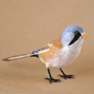 Needle felted Bearded reedling