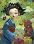 Ms. Fuji and the Mountain by jasinski