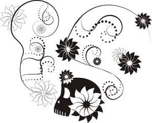 Skull Of Flowers Full