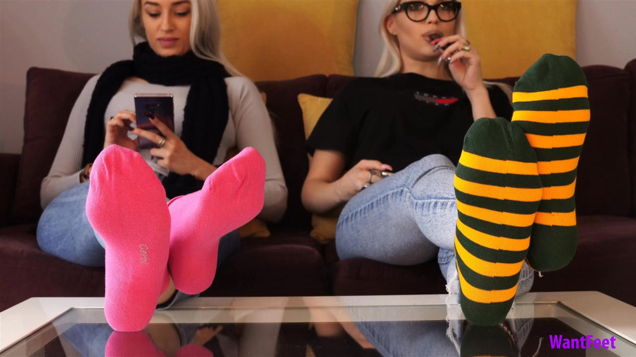 Beautiful Girls Sock Tease by wantfeetcom on DeviantArt
