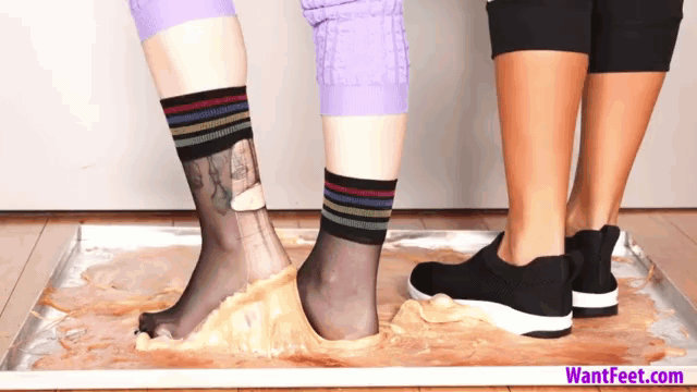 Socks Stuck Sneakers and Nylon Socks Stuck by wantfeetcom on DeviantArt