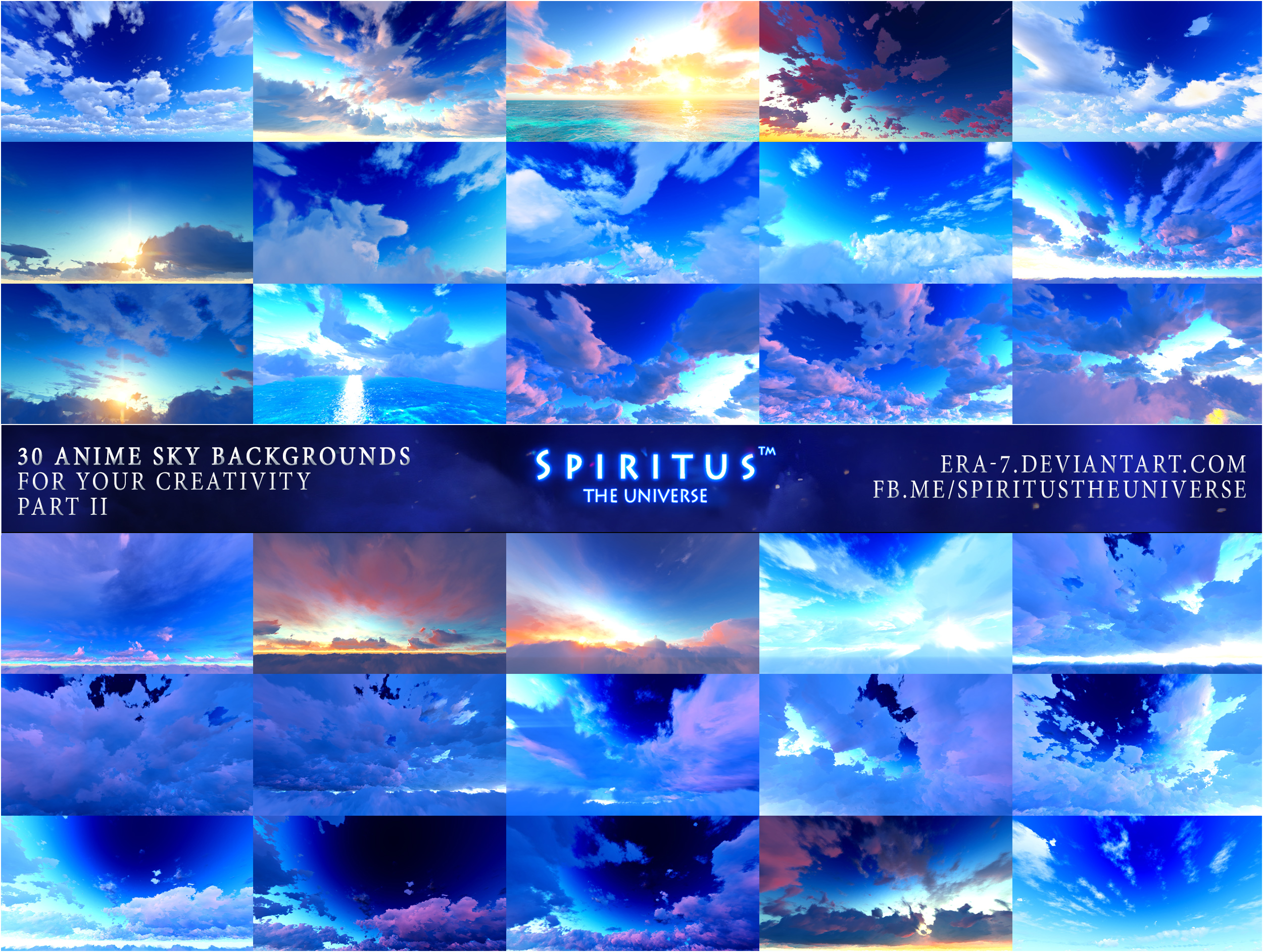 30 ANIME SKY BACKGROUNDS - PACK 7