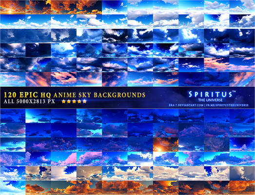 120 EPIC HQ ANIME SKY BACKGROUNDS - PACK 12