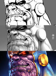 Thanos Illustration process