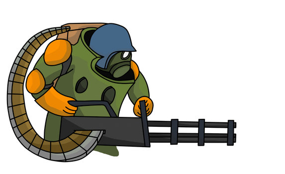 Battle Nations Heavy Gunner Animation