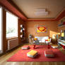 warm colored room